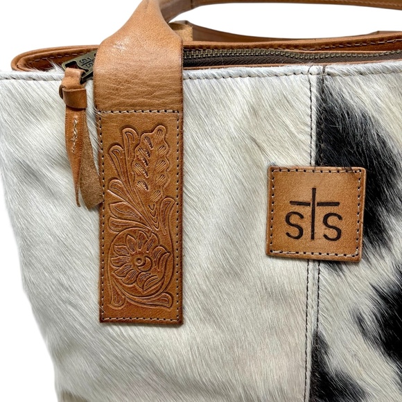 NWOT - Yipee Kiyay Cowhide Tote by STS - Picture 1 of 12